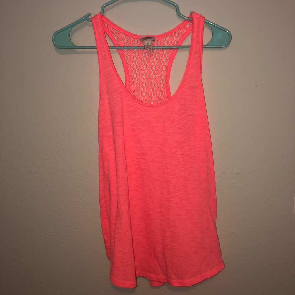 Neon pink tank top